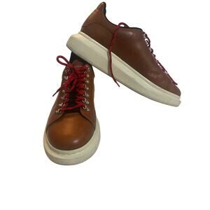 Alexander McQueen Oversized Sole Sneaker Trekking Brown Leather Men Size 45 12